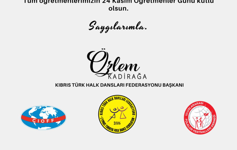 24 Kasım &Ouml;ğretmenler G&uuml;n&uuml; Kutlu Olsun